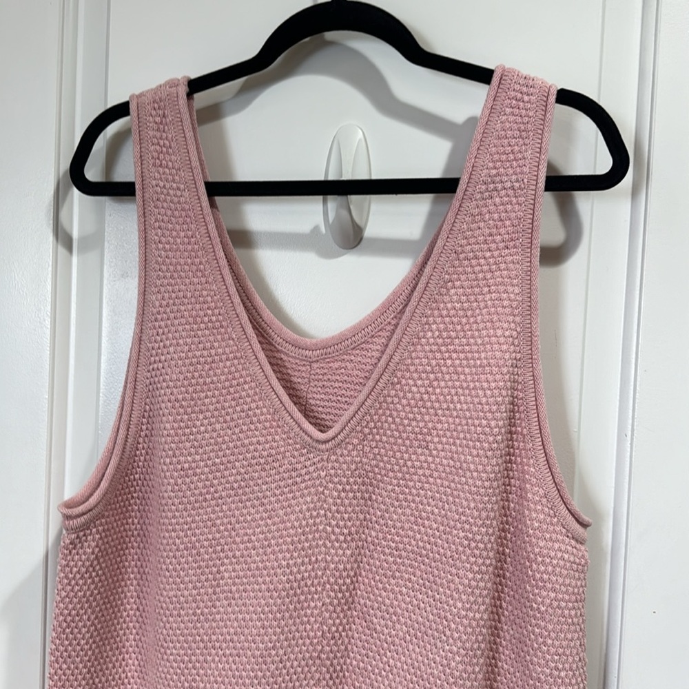 FREE PEOPLE BEACH HAILEE SWEATER JUMPER ONE PIECE LIGHT PINK MEDIUM - Picture 5 of 8